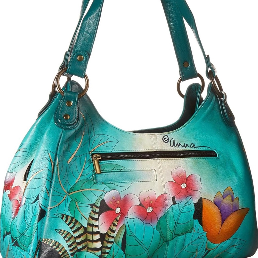 Colorful Parrot Print Women's Bag and matching wallet - Picture 10 of 11